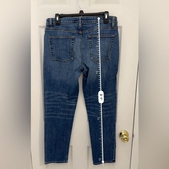 Eileen Fisher System Slim Straight Leg Jeans Size 6 Medium Wash Mid Rise - Picture 5 of 7